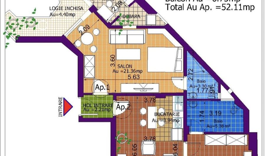 Apartament cu 3 camere + o camera de serviciu - 97,54 mp - Cismigiu - Poză 14