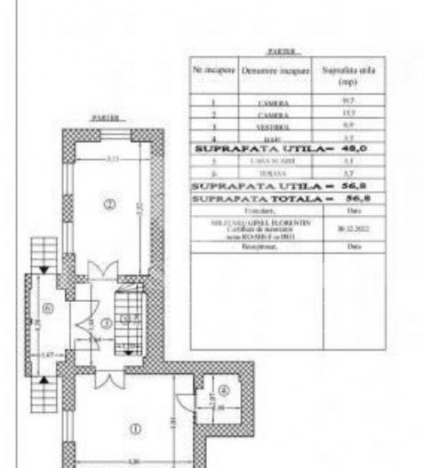 Casa boiereasca renovata Unirii | Curte 70mp | D+P+Pod - Schiță 15
