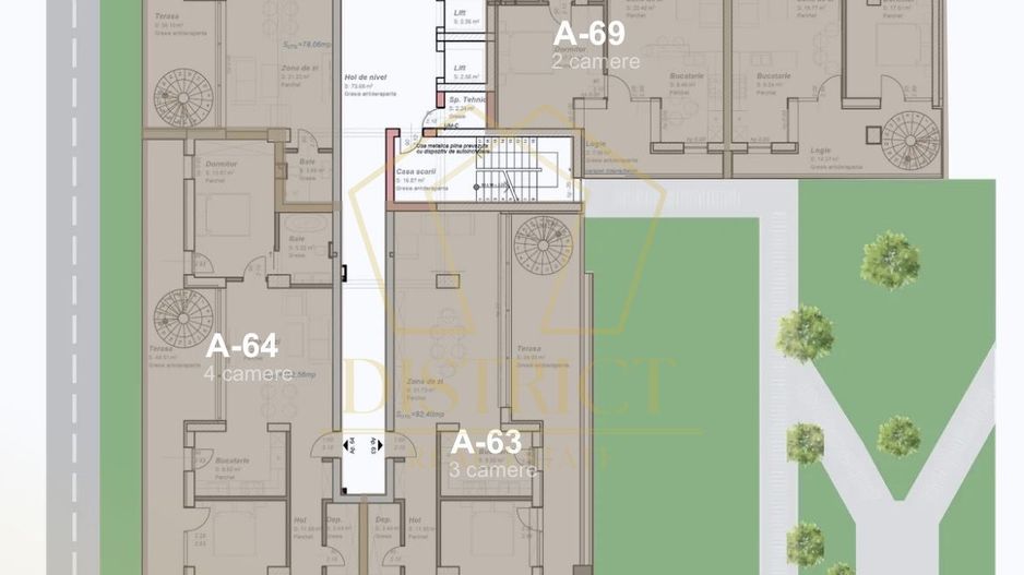 Apartamente superbe cu 4 camere, balcon 49mp și terasă de 87mp | Calea Aradului - Poză 11