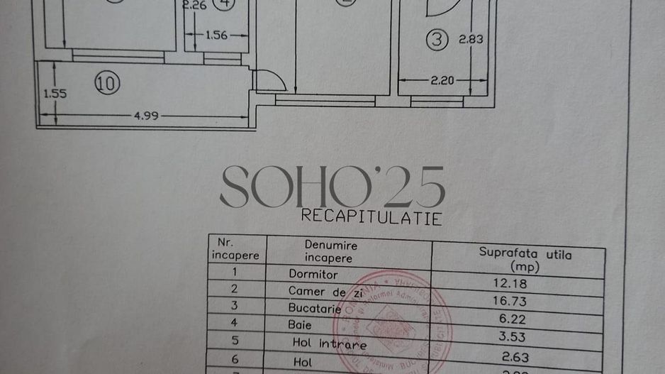 Apartament 2 camere | Parcul Bazilescu | Renovat complet - Schiță 17