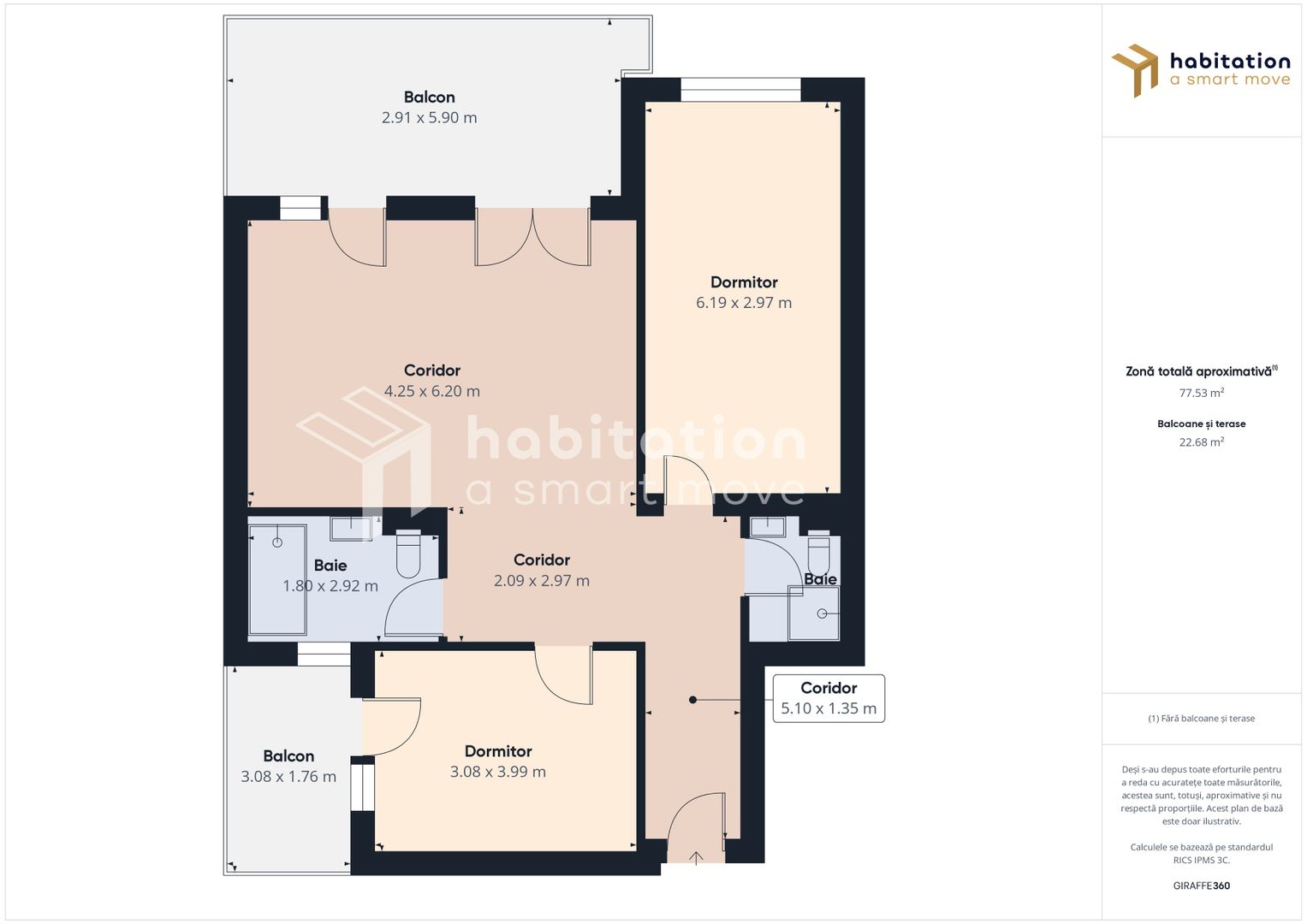 Tur virtual- 3 camere, vibrant, cu zona SPA, lângă Pădurea Verde - Poză 24