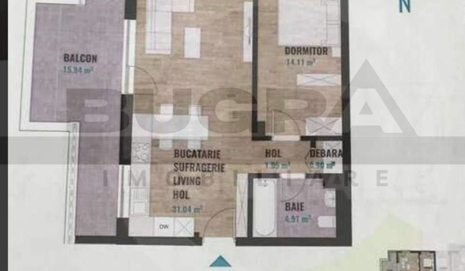 Apartament 2 camere, 53 mp + terasă 16 mp, Zona Nicolae Steinhardt - Poză 11