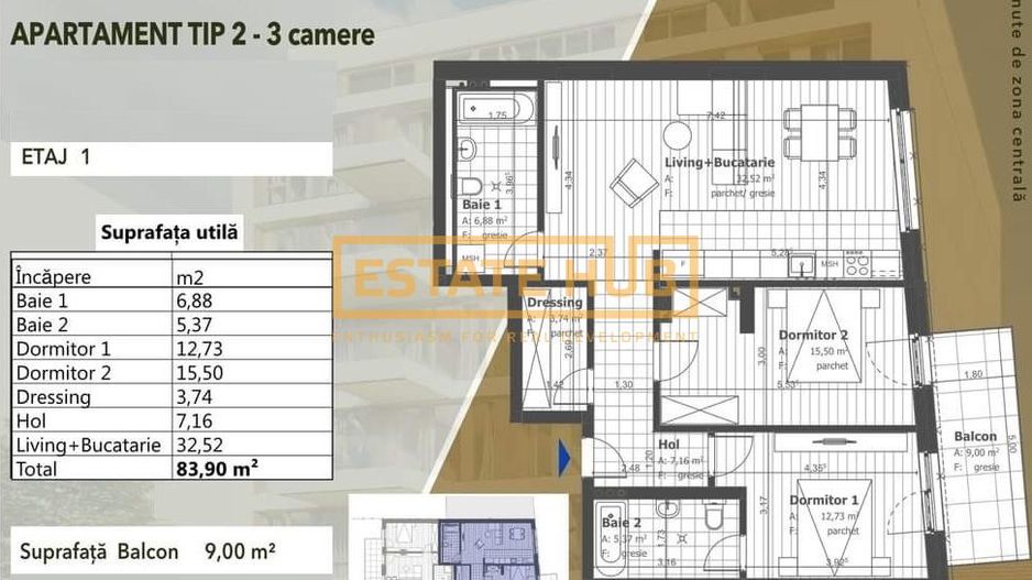 Apartament 3 camere zona deosebita | Comision 0% | CF - Poză 4