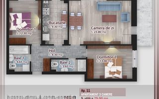 Apartament 3 camere decomandate Theodor Pallady 500m STB - Poză 14