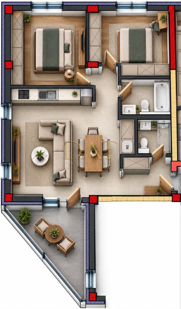 0% COMISION! Apartament 3 camere | 72 mp | terasa | Terra Gardens - Poză 2