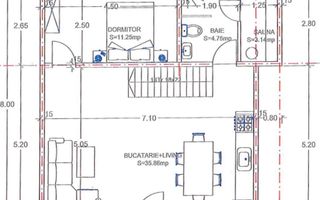 Cabana a Frame 4 camere 76 mp-teren-Colibita - Poză 2