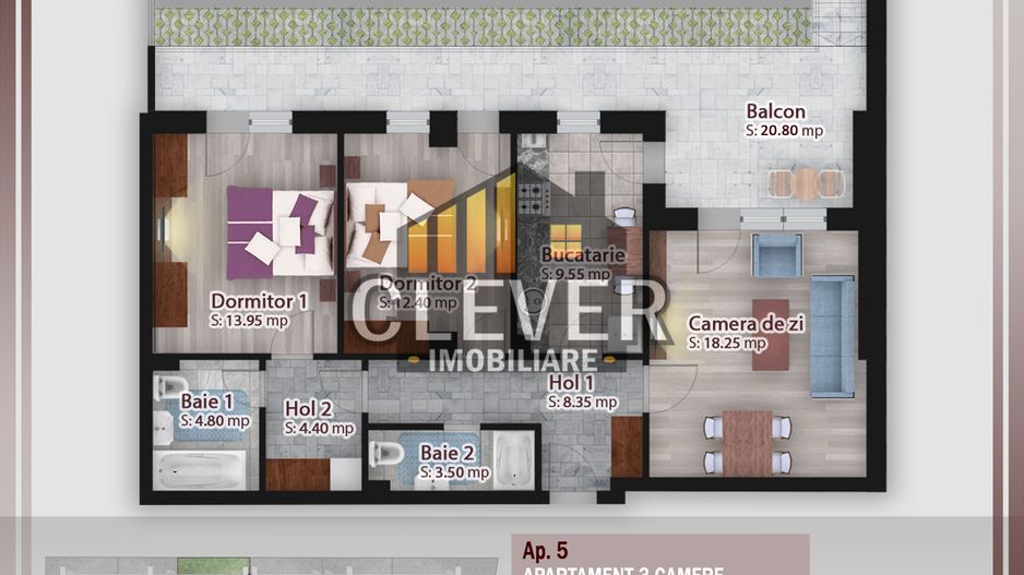 Apartament 3 camere parter, curte și balcon mare - Pallady - Poză 6