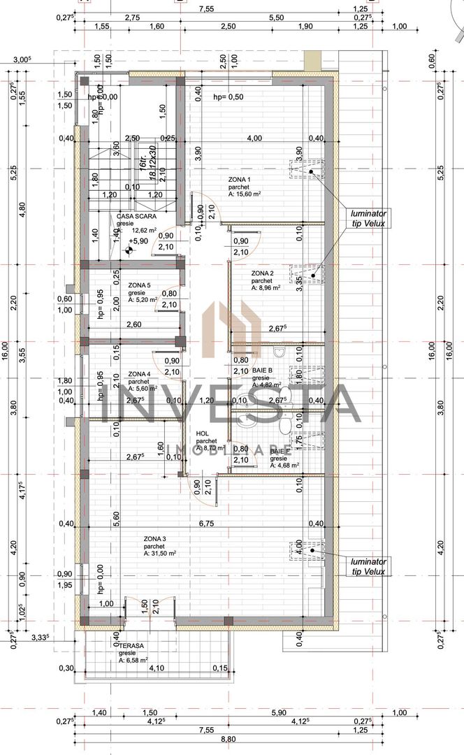 Cladire de Birouri 189 mp, parcare, curte - Zorilor, zona Republicii - Schiță 13