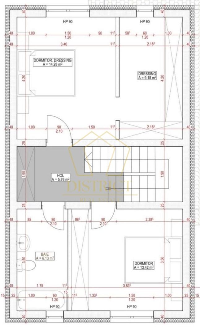 Duplex cu 4 camere 2 bai si dressing, 115 mp utili in Urseni. - Schiță 15