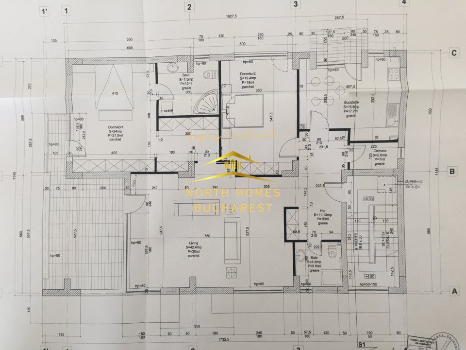 Penthouse 3 camere imens cu terasa generoasa in vila  Baneasa - Poză 15
