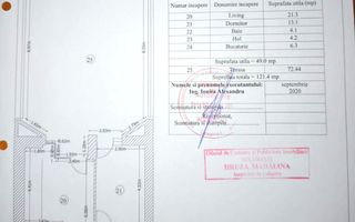 OPORTUNITATE | APARTAMENT 2 CAMERE | TERASA GENEROASA | FLOREASCA - Schiță 7