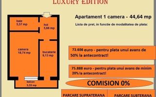 Apartament 1 camera de vanzare in Iasi, Galata, 44,64 mp, bloc nou - Poză 2