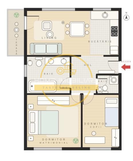 🏠Apartament 3 camere, 66mp // Păcurari - Colina Însorită - Schiță 16