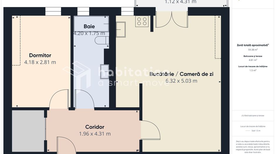 Apartament 2 camere, et 3- vis urban la cheie, zona Mircea Cel Bătrân - Poză 20