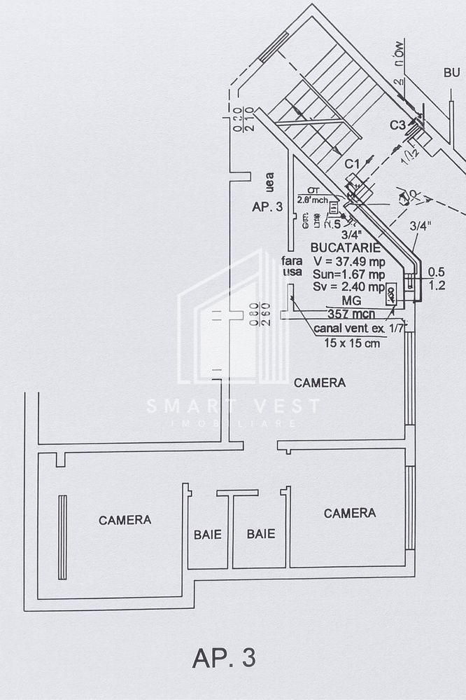 Apartament 3 camere de vânzare | 72 mp | Zona Micro 16 - Poză 28