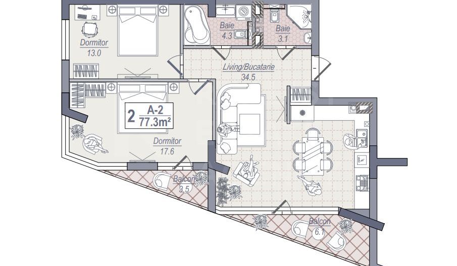 Vânzare, apartament, 2 camere, bd. Dacia, Botanica - Poză 4