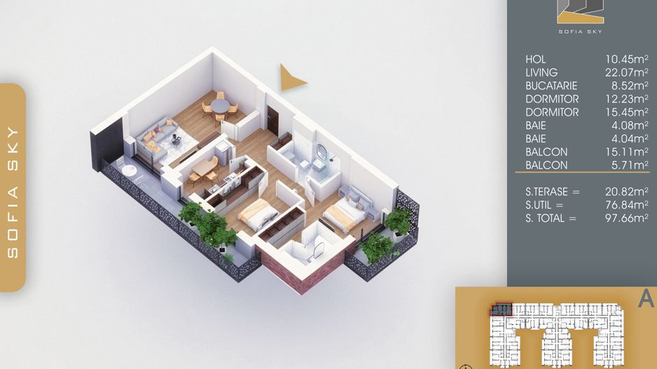 APARTAMENT 3 CAMERE POZITIE IDEALA LANGA METROU TECLU - Poză 2