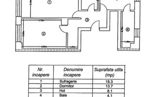 Apartament cu 2 camere, mobilat și utilat, etaj 7, zona TRAIAN - Poză 8