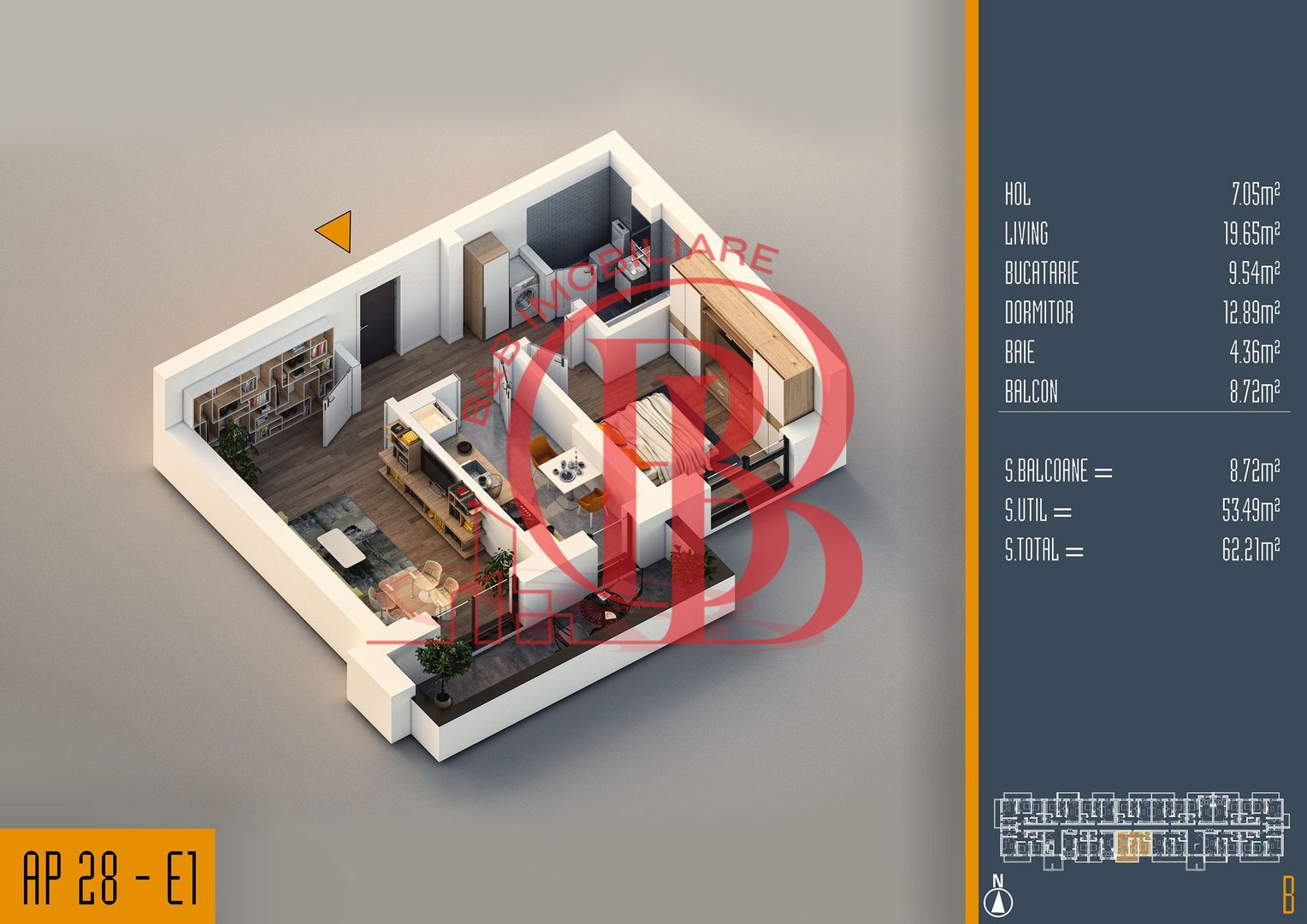 Oferta Lansare 2 camere proiect nou Pallady - Schiță 5