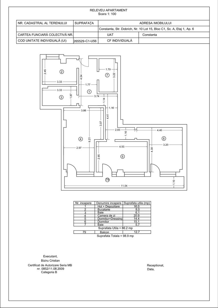 Tomis Nord - Vanzare apartament decomandat cu 3 camere, bloc nou. - Poză 22