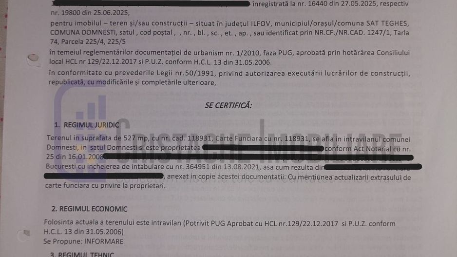 Teren intravilan, 527 mp, deschidere la strada de 17 mp_Teghes (Domnesti) - Poză 4