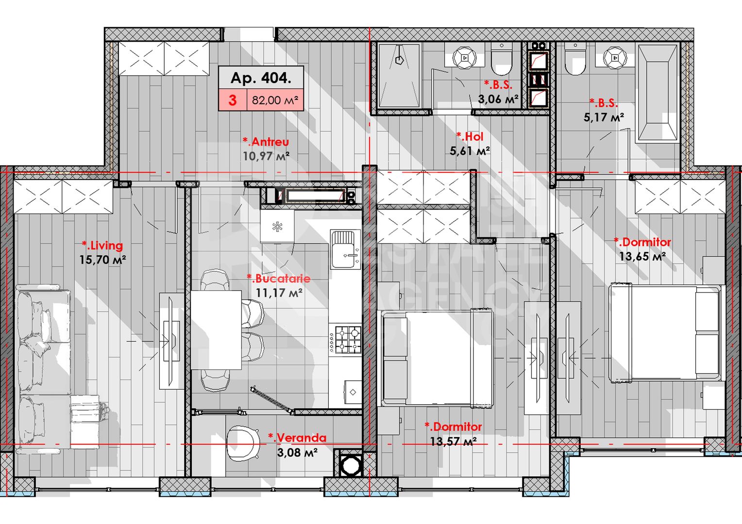 Vânzare, apartament, 3 camere, șos. Hâncești, Telecentru - Poză 4