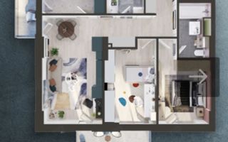 Apartament 3 camere decomandate, 2 bai, 2 balcoane, etaj intermediar - Poză 6