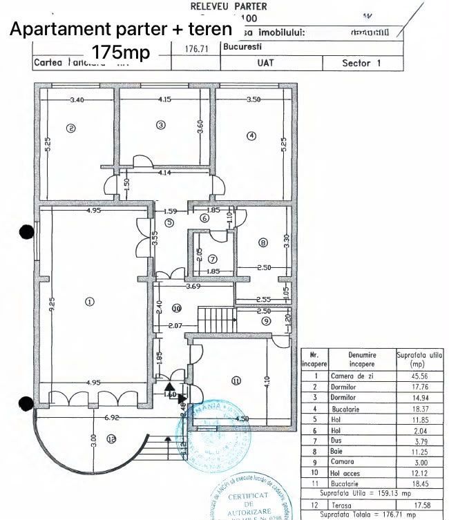 Apartament cu 4 camere 169mp, parter si teren 175mp, în zona Grivita - Poză 9