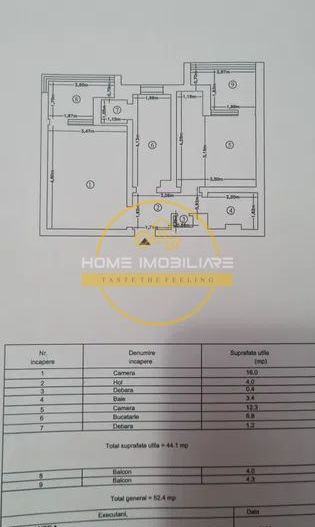 Apartament cu 2 camere/52mp/ in zona Podu Ros - Poză 6