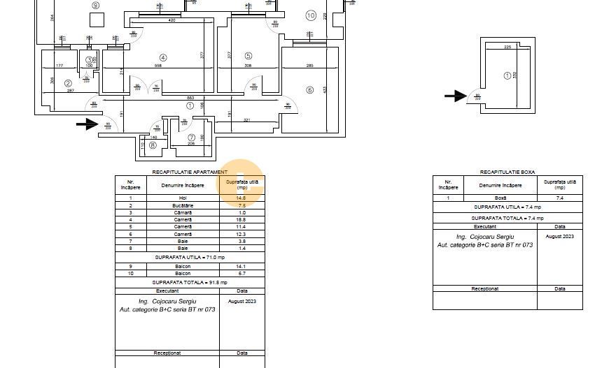 3 camere decomandat  CENTRU - A.Panu- 2 bai - 2 balcoane - BOXA - LIBER - Poză 11