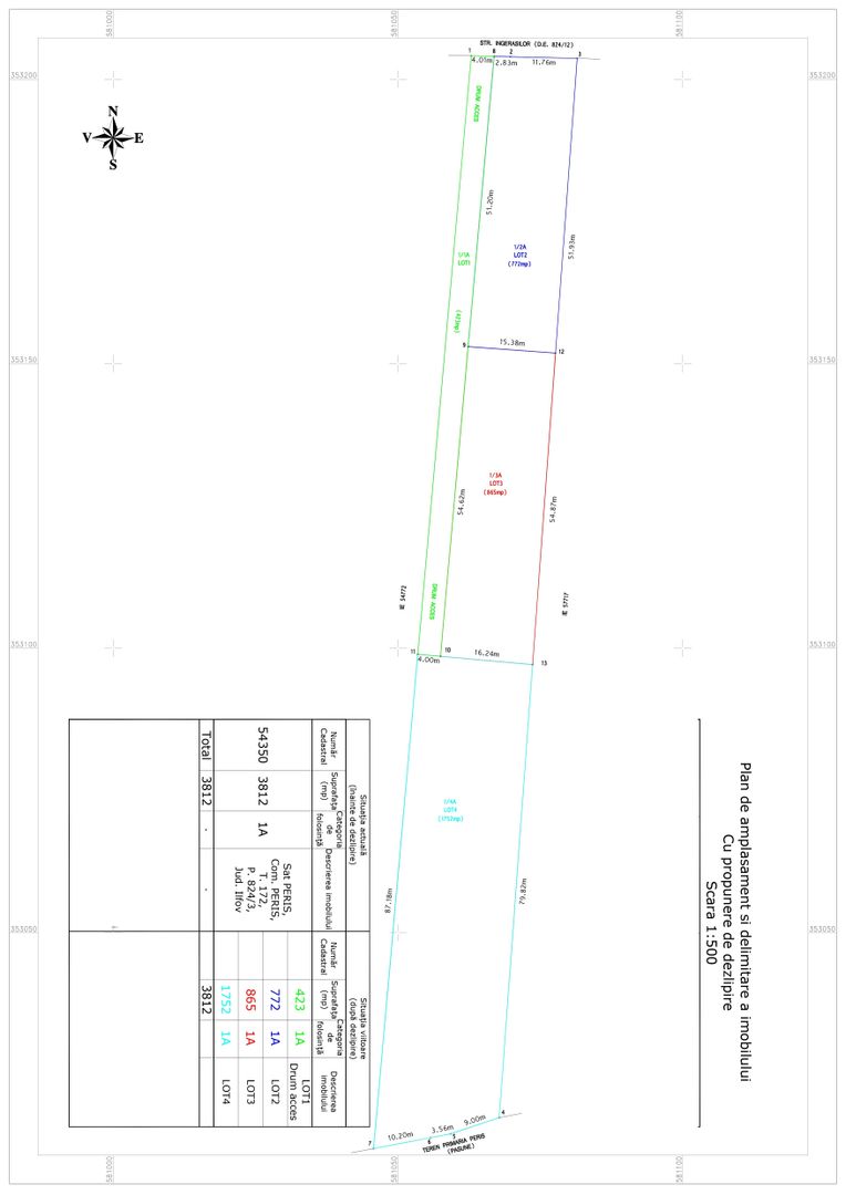 Teren intravilan in Peris | strada Ingerasilor | Vedere spre lac - Poză 3