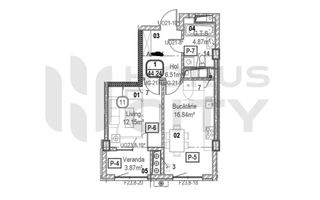 Vânzare, apartament, 1 cameră, str. Tudor Vladimirescu, Râșcani - Schiță 2