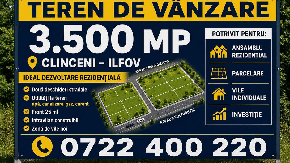 Teren Dezvoltare  Imobiliara - Toate Utilitatile - Poză 1