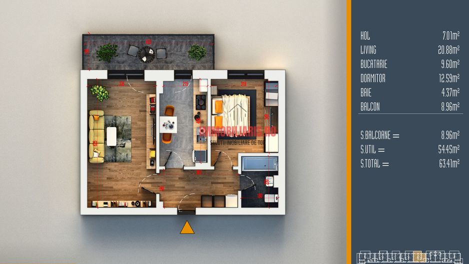 Nicolae Teclu-Metrou - Zona Verde si Linistita - Birou de Vanzari - Schiță 2