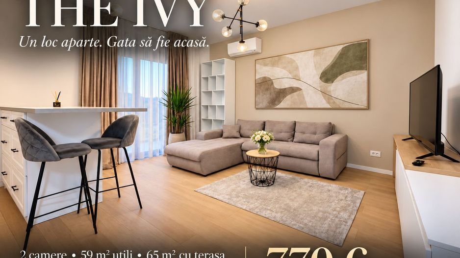 THE IVY | Un loc aparte. Gata să fie acasă. 2 camere • Terasă •Parcare - Poză 1