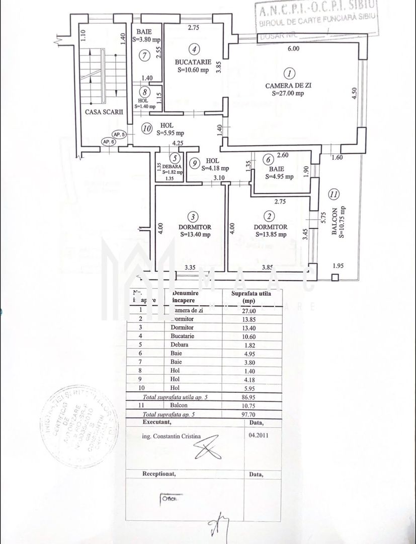 Apartament de vânzare Sibiu | Arhitecților - Calea Cisnădiei - Schiță 15