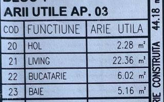 Garsoniera, bloc nou, P+3, Ap.03, Parter, Bl.1 - CP2438005 - Poză 7