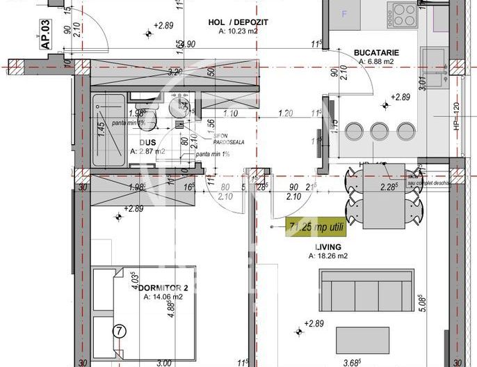 Apartament 3 camere - finisat la cheie, aer conditionat(ALP-C5-L-ap.3) - Poză 2