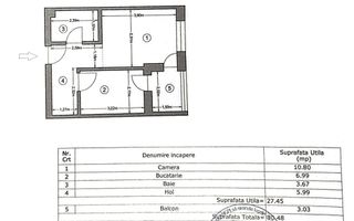 Garsoniera 31mp decomandata balcon centrala Drumul Binelui Metalurgiei - Poză 4