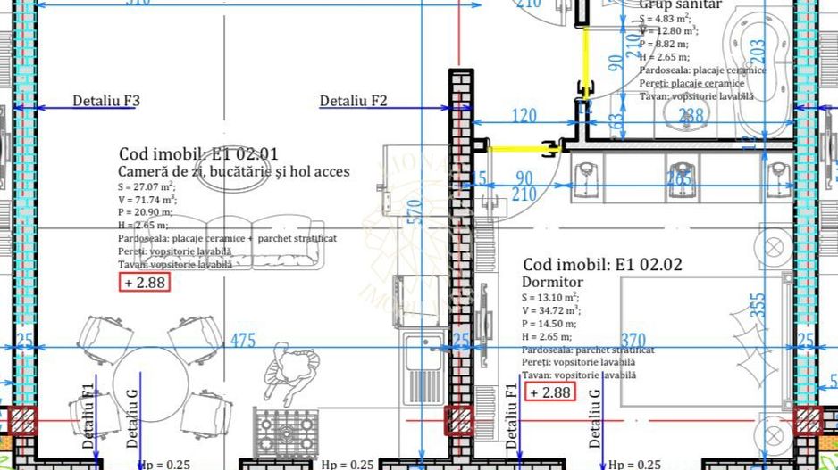 Apartament Nou Ultrafinisat 3 camere-etaj 2-balcon-lift-Calea Moldovei - Poză 1