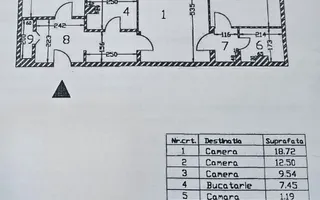 Apartament 3 camere | 78 mp |  Mega Mall - Arena Națională - Schiță 18