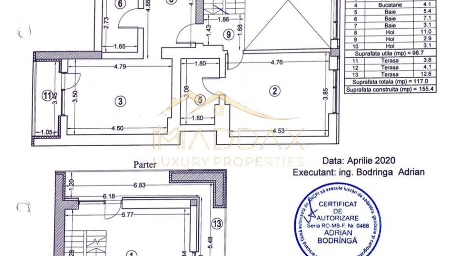 Apartament  Smart tip duplex *155mp* / *111mp* gradina / Aviatiei - Schiță 34