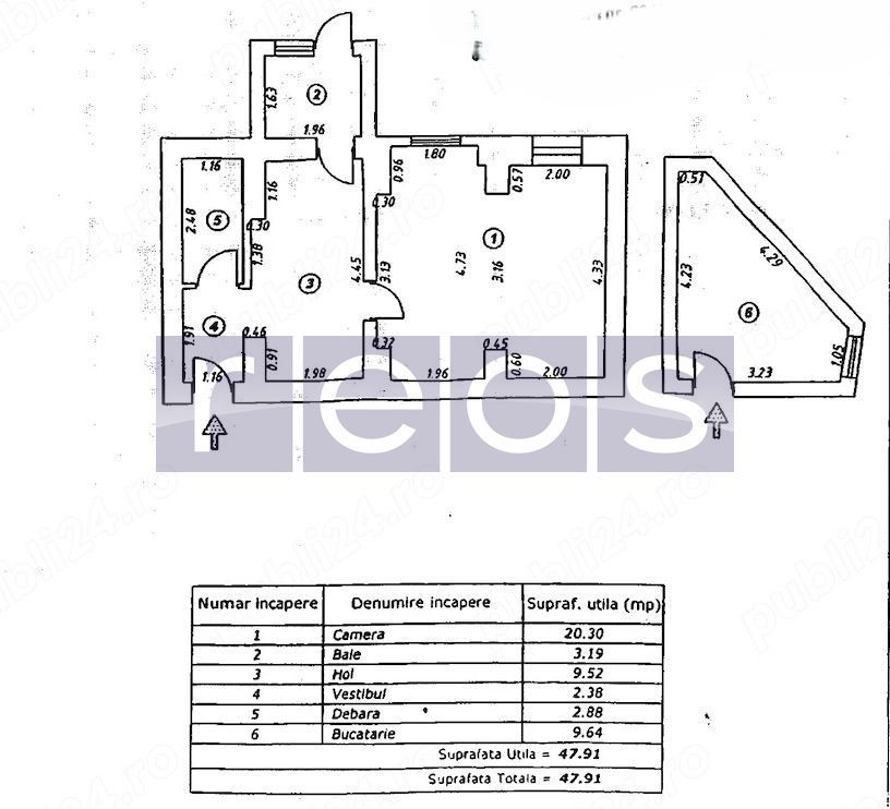 VANZARE STUDIO ULTRACENTRAL 48MP VICTORIEI ROMANA CENTRALA PROPRIE CURTE PRIVATA - Poză 8