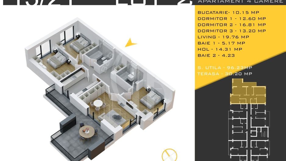 4 camere  Titan Pallady  Metrou Nicolae Teclu - Schiță 12