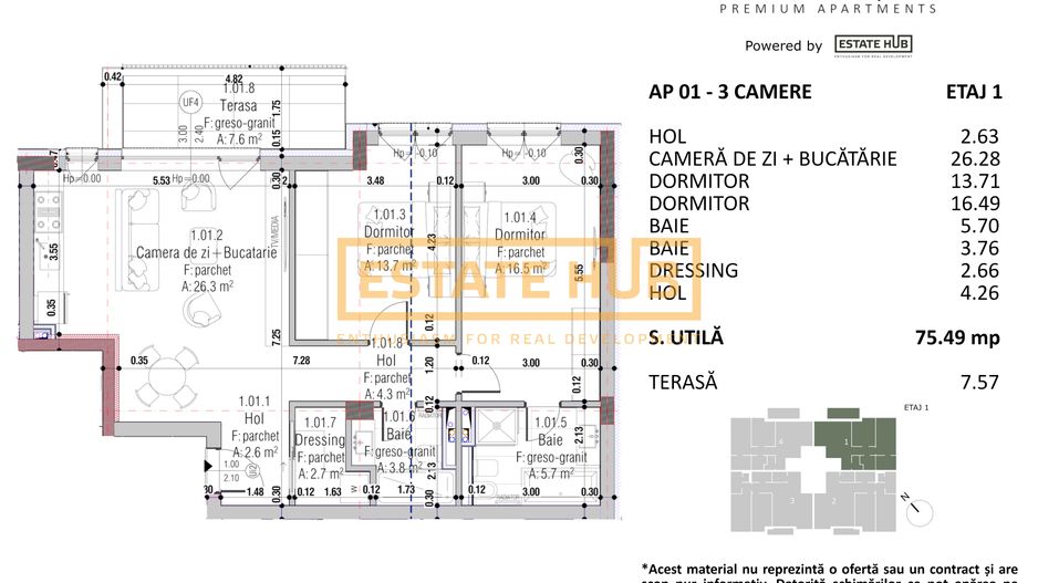Apartamente premium cu 3 camere pe strada Constantin Brancusi - Poză 5