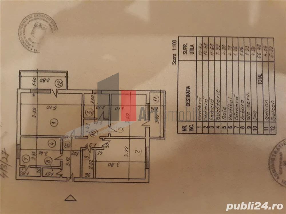 Vânzare apartament 3 camere decomandat cu centrală Brâncoveanu - Izvorul Rece - Poză 10