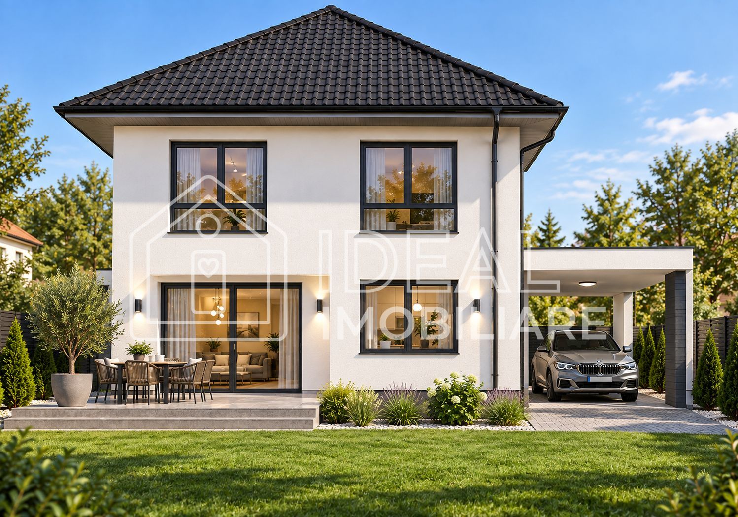Casă individuală modernă – 3 dormitoare – terasă – carport – teren 400 mp - Poză 2