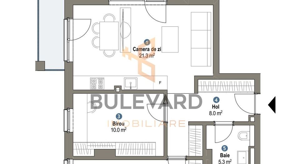 Apartament cu 3 camere+garaj+terasa de 20 mp! - Poză 2