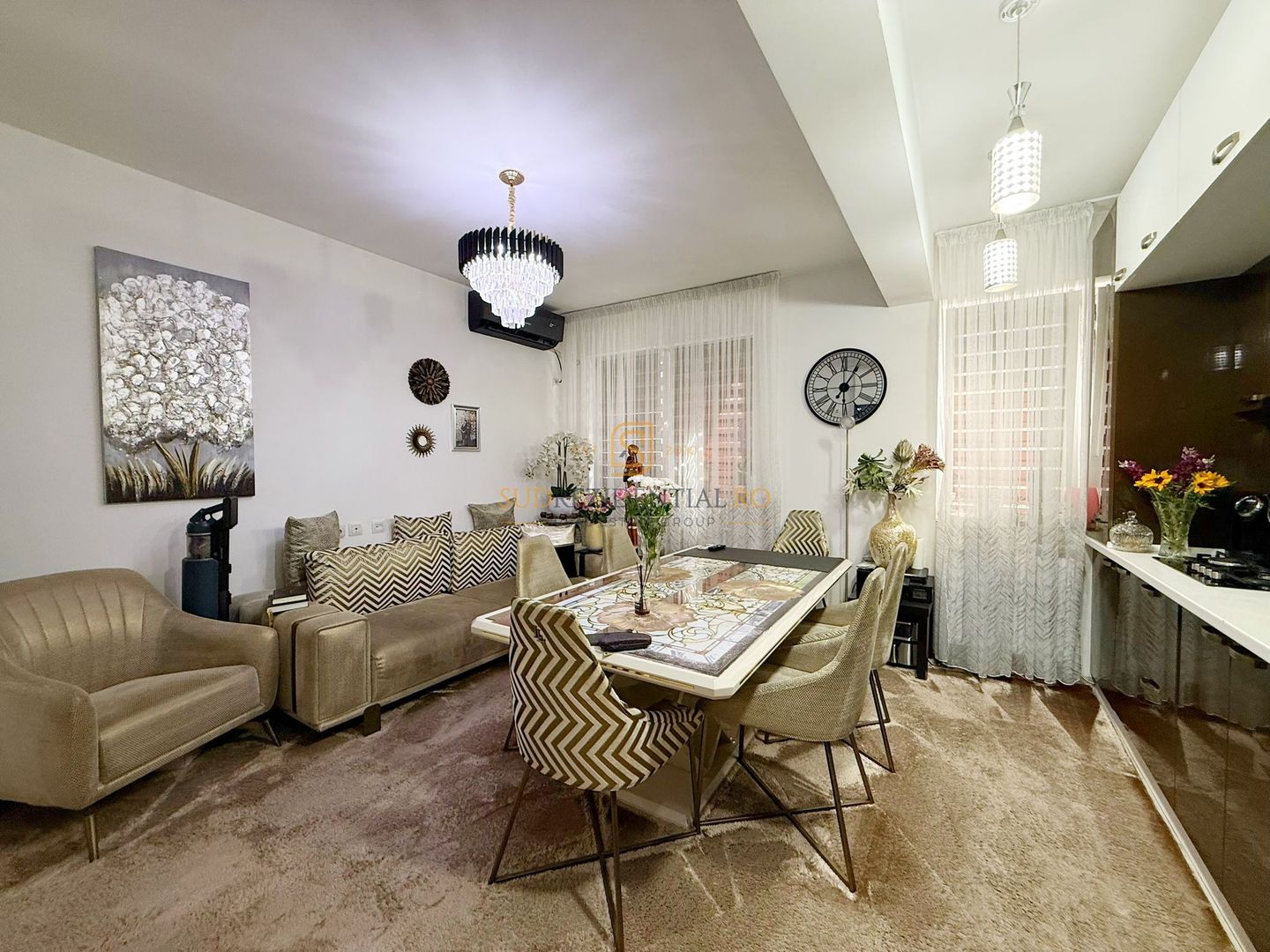 Apartament 2 camere, mobilat/utilat, dressing, 3 locuri de parcare - Poză 3