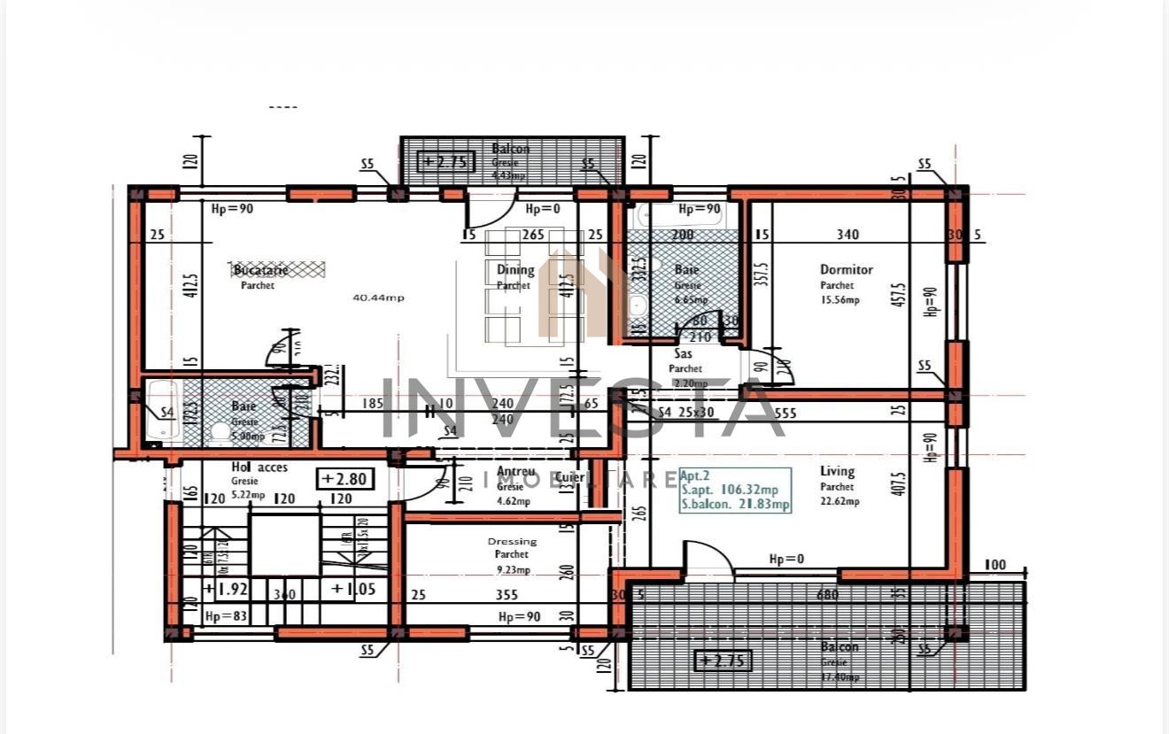 Apartament cu 4 camere pe strada Eugen Ionesco ! - Schiță 13
